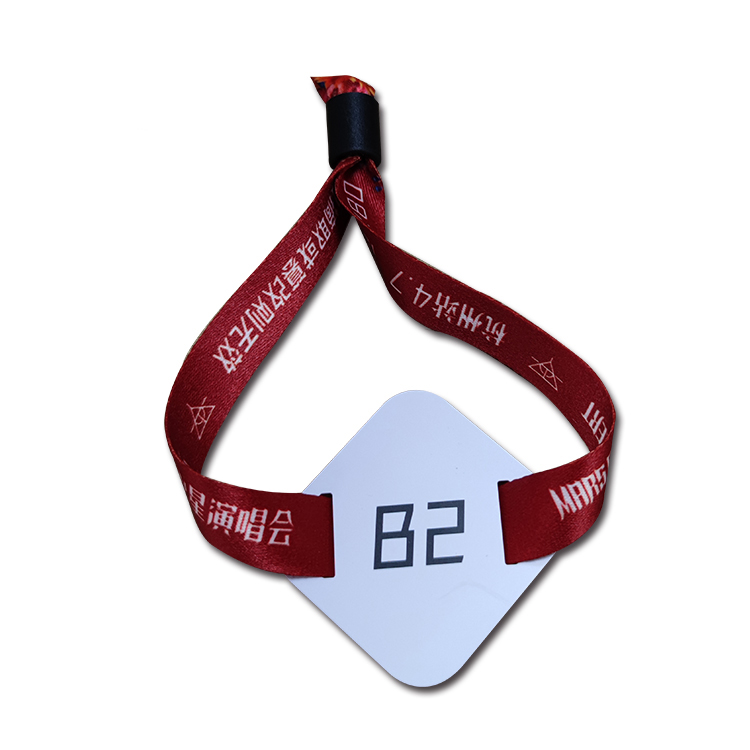 High Quality Custom Printing RFID Chip Concert Textile Wristband At